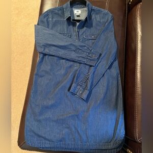 Old Navy Blue Long Sleeve Denim Dress